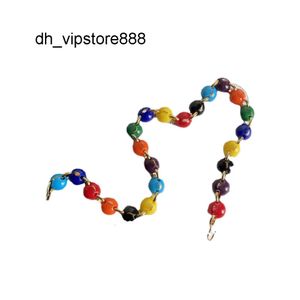 top Pendant Necklaces 42CM Multicolor Necklace Plated Brass Copper Electroplate Designer Fashion Women Necklaces Choker Letter Pendant Chain Crystal Statement W