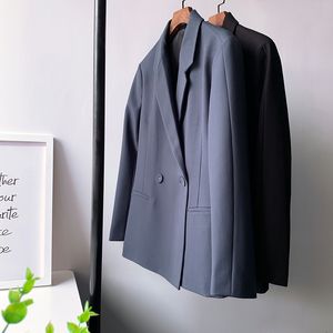 여자 정장 블레이저 울 블렌드 Onebutton Silhouette 캐주얼 슈트 여성 Blazer 230920