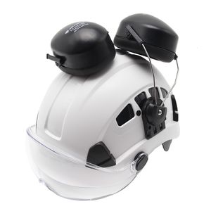 Capacetes de patins Capacete de segurança com óculos Protetores de orelha Capa de trabalho de construção Chapéu duro de proteção para escalada, equitação, trabalho ao ar livre, capacete de resgate 230921