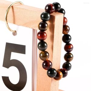 Strang Unisex 1PCS Perlen für Männer Einzigartige Armreifen Buddha Trendy 10mm Armbänder Schmuck Naturstein Tigerauge