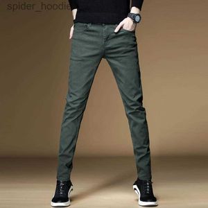 Men's Jeans Big Size Men Army Green Streetwear Straight Jeans Spring Summer New Sports Slim Pants Business Fashion Male Casual Trousers 2023 L230921