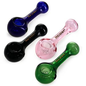 Colorful Hand Pipe 4 Inches Glass Smoking Pipe Smoking Accessories Tobacco Spoon Nail Glass Pipe With A 5-hole Glass Filter Screen
