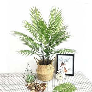 Dekorativa blommor konstgjorda växter bambu palm 50 cm verklig touch plast falsk blomma för bröllop dekoration hem garen julfest dekor