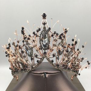 Klipy do włosów Korony mody Tiary dla kobiet piękne kryształowe nakrycie głowy ślub korona nowożeńca akcesoria urodzinowe