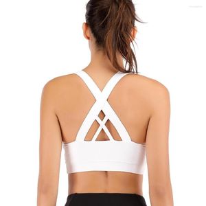 Yoga roupa 1 pcs y-tipo fitness esportes sutiãs mulheres anti-suor macio nylon correndo ginásio clássico liso atlético não-aço dança