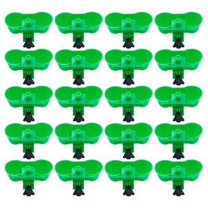 Other Bird Supplies 50Pcs Automatic Quail Drinking Water Bowl Green Dual Cups Siamese Birds Feeding Tools The Bowls