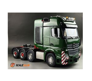 ScateClub Model 1/14 för Tamiya Man 8x8 Full Metal Heavy Towing Trailer Truck Chassis för Lesu Scania Actros Volvo Parts