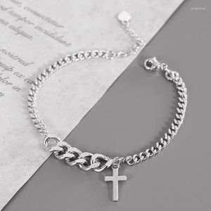 Charme Armbänder Mode Link Kette Kreuz Armband Armreif Für Frauen Schöne Elegante Partei Schmuck Geschenk Pulseras E235