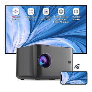 Proiettori Vivicine A5 Portatile ad alta luminosità Android 9.0 1080p Full HD Videoproiettore Home Theater Proiettore LED WIFI antipolvere Proiettore L230923