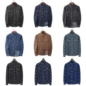 23SS Designers Mans Coats Jackets Mężczyźni kobiety Jacquard list Colpus Front Paris Paris Wysokiej jakości luksusowe dżinsowe kurtki Lapel Neck Blue M-3xl