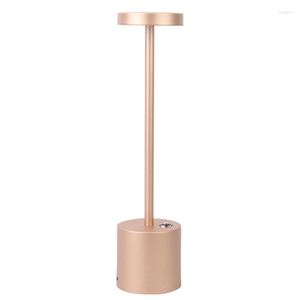 Bordslampor 1Set Nordic Desk Lamp LED Touch Bar El Cafe Decoration Rose-Gold