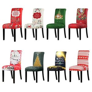 Chair Covers Christmas Cover Stretch Dining Room Washable Living Chairs Seat Slipcvoer For Home el 230921