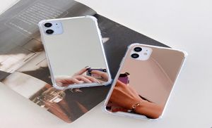 Girls Women Cute Shockproof TPU PC Mirror Mobile Phone Cases For iPhone 13 12 11 Pro X XR XS Max Four Corners Protective AntiShoc2174218