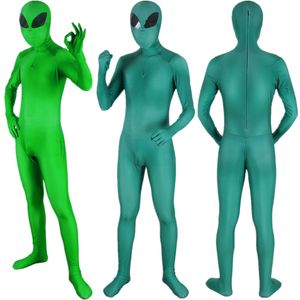 Catsuit Costumes Unisex Kids Adult ET Alien Cosplay Costume Zentai Bodysuit Suit Jumpsuits Halloween Prop