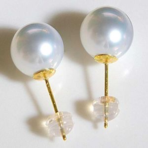 Dangle Earrings 14MM WHITE ROUND SOUTH SEA SHELL PEARL EARRING Gift Classic Thanksgiving Fashion Holiday Gifts Mother's Day Diy Christmas