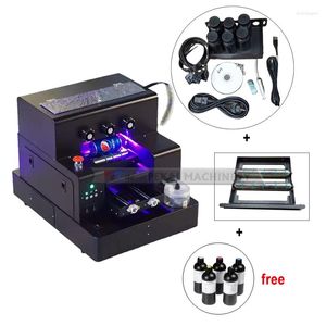 Full Automatic UV Printer A4 Led Flatbed Bottle With 2500ml Ink Set For Phone Case Cylinder Wood Glass Printing