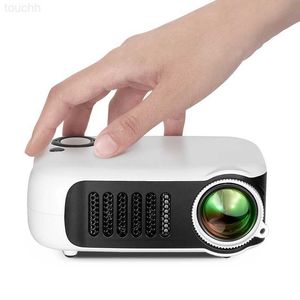 Projektörler A2000 Beyaz Mini Projektör Taşınabilir LED Video Projektörler 1080p Ev Sineması 4K Tiyatro Oyunu Lazer Beamer Akıllı TV Kutusu HD Port L230923