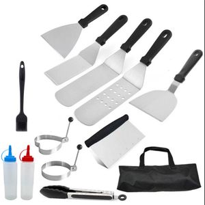 Barbekü Araçları Aksesuarlar 13 PCS Blackstone Flat Üst Izgara Seti 230920 için Griddle Kit