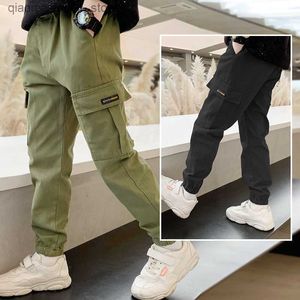 Trousers 2023 New Spring Autumn Boys Pants Casual Long Style Trousers For Kids 3-12 Years Old Teenage Children Sport Outdoor Pants Q230921