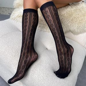 Women Socks Sexy Knee High Thin Mesh Nylon Stockings Hosiery Summer Fashion Girls Ladies Transparent Over Underwear