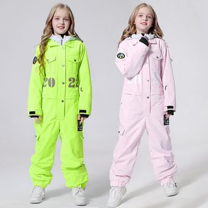 Skianzüge Kinder Schneeanzüge Winter Ski Overall Wasserdichte Baby Mädchen Schneeanzug Outdoor Sport Kinder Snowboard Set Schnee Tragen 230921