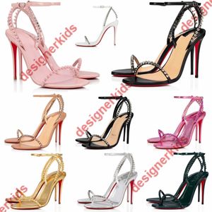 Eleganckie So Me Sandals Pones Pones Pumps Stiletto-Heels Wysokie obcasy Kobiety Czarne różowe białe srebrne złote zielone zielone czerwone sukienki na przyjęcie weselne buty