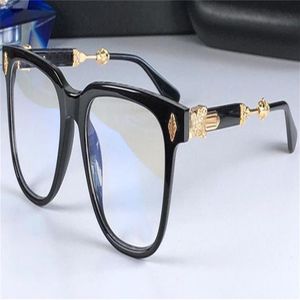 Nya populära retro män Optiska glasögon Melice Punk Style Design Retro Square Frame With Leather Box HD Lens Top Quality224i