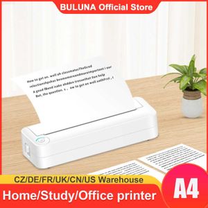 Skrivare A4 Portable Paper Printer Thermal Printing Wireless BT Photo Printer Support 210mm bred för utomhusresor Hemma Kontorsutskrift L230921