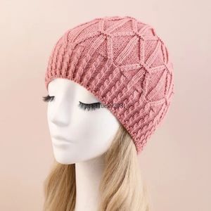 Knitted Geometric Winter Hat Warm Skull Caps Beanie Dome Hip Hop Hats for Women Fashion Accessories
