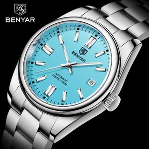 Other Watches 2023 BENYAR Luxury Men Mechanical Wristwatches 10Bar Waterproof Automatic Watch Stainless Steel Sports Diving for 230921