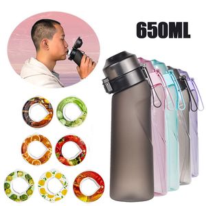 650ml Water Cup Air Flavored Sports Water Bottles Suitable For Outdoor Sports Fitness Fashion Fruit flavor Ring Fruit-Taste Rings T9I002459