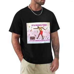 Erkek Polos Cuma ve sonra Cumartesi Pazar ne? T-Shirt Kısa Grafikler Erkekler İçin Gömlek Takılmış Gömlek