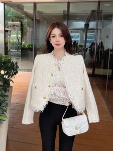 Women's Jackets High Quality French Water Soluble Lace Hook Flower Celebrity Top Short Style Coat Female Outerwear Casaco