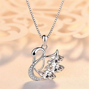 Collana con ciondolo cigno in argento sterling, medaglione, catena in argento, natura, ametista, cigno, ciondolo con ciondolo, regalo di gioielli per la fidanzata268R