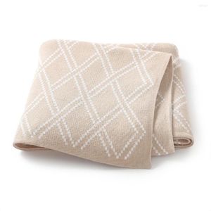 Cobertores de malha bebê cobertor algodão nascido carrinho swaddle infantil acessórios envoltório folhas para berço lance verão criança quarto toalha banho