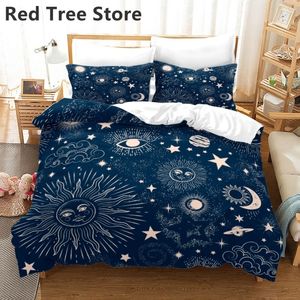 Bedding sets Cartoon Universe Set Galaxy Outer Space Duvet Cover Quilt Comforter with Pillowcase King Queen Full Size Bed Linen Sets 230921