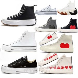 Tasarımcı 1970 Kadın Ayakkabı Kırmızı Kalp 1970'ler Büyük Gözler Chuck Hearts 70s Merhaba Skate Kalın Platform Konuşmacı Ayakkabı Klasik Canvas Malzemeleri Erkek Küko Sneakers 35-44