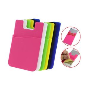 Part Favor Phone Card Holder Sile Wallet Case Credit ID Holder Holder Pocket Stick på lim med OPP Bag SN3105 Drop Delivery Ho DH8V6