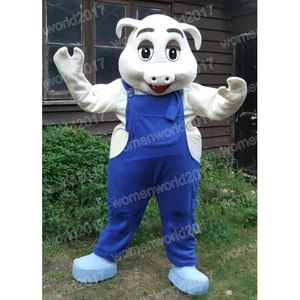 Halloween Pig Mascot Costume High Quality Cartoon Character Outfits Suit Unisex Adults Outfit Birthday Christmas Carnival Fancy Dress