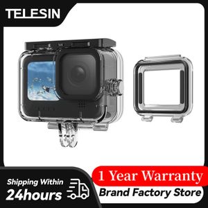 Other Camera Products TELESIN Waterproof Case Full Scene Anti-fog Underwater Tempered Glass Lens Diving Housing Cover for  Hero 9 10 11 Black 230920