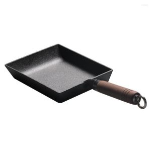 Padelle Mini Frittata Addensato Padella Strumenti Rettangolo Senza Rivestimento Stile Giapponese Ghisa Tamagoyaki Cucina Resistente Al Calore