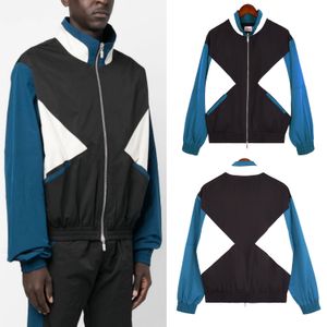 Patchwork Jackets Zip outerwear Collar Men Ovesized Autumn coats Men's Fashion Coat Casual Big Size Casual Tops US Size