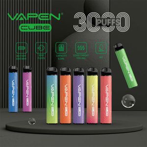 New Vapen Cube 3000 puffs Disposable E cigarettes Vape Desechable Pods Device kits 1000mah Battery Pre-filled 8.5ml 0% 2% 5% Nic Free Vaporizer