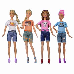 Kawaii artiklar mode kläder yogo outfit bär klänning barn leksaker dolltillbehör 30 cm för barbie diy flickor spel födelsedag present