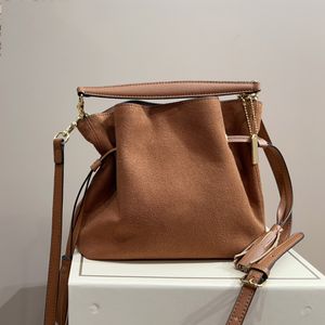 Zamszowa torba na torbę kobiety TOP TORDBAG Designer luksusowa torba wiadra crossbody torby na ramię