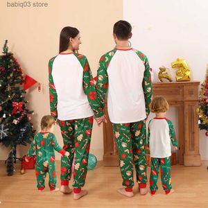 Aile Eşleşen Kıyafetler Yeni Moda 2023 Anne Kızı Baba Oğul Eşleştirme Pijamalar Set Bebek Romper Yumuşak 2 Parça Takım Noel Aile Giysiler Setleri T230921