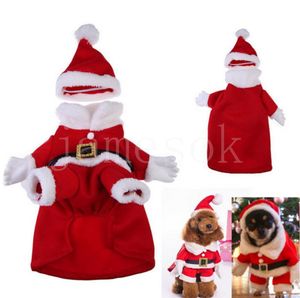 Christmas Dog Clothes Cute Festival Dressing Clothes Warm Look Vertical Standing Costumes Christmas Party Pet Supplies DB172