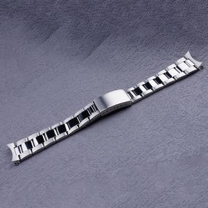 Titta på band 19mm Watch Band Rand Silver Polishing Hollow Curved End Oyster Style Armband för 5 SNXS73 75 77 79 80 81 SNFF05 SNXG47 230921