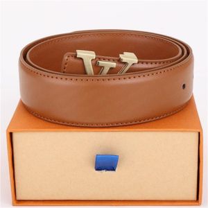 Belt for Women Genuine Leather 3.8cm Width High Quality Men Designer Belts L Buckle cnosme Womens Waistband Cintura Ceintures with box AAAAA