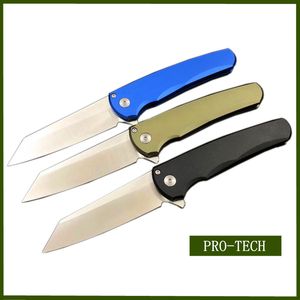 Pro-Tech Fast Assisted Tactical Folding Knife Tanto Steel Blade Aluminium Alloy Handle Outdoor Pocket Camping Cuting EDC Tools Sel Defense 2203 Knifes